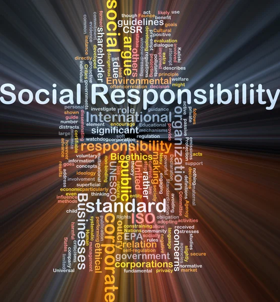 Concept de fond de responsabilité sociale rayonnant — Photo
