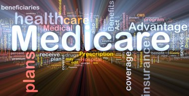 Medicare background concept glowing clipart