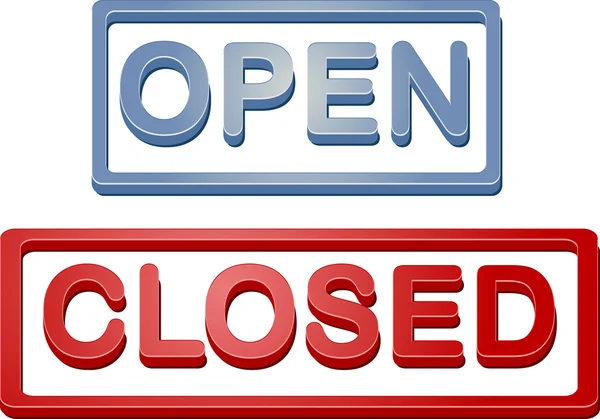 stock image Shop open closed sign