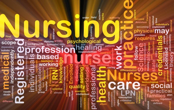 Nursing achtergrond concept gloeien — Stockfoto