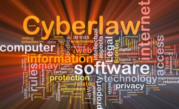 Cyberlaw background concept glowing — Stock Photo, Image
