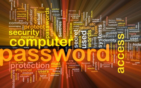 Password background concept glowing — Stock Photo, Image