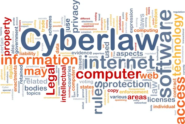 Cyberlaw background concept — Stock Photo, Image