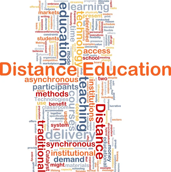 Distance education background concept — Stock Photo, Image