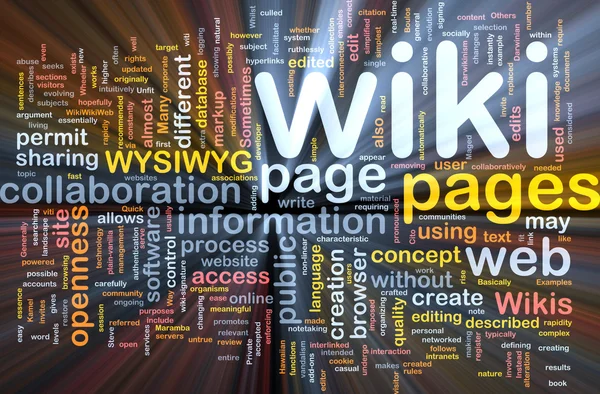 Wiki pages background concept glowing — Stock Photo, Image