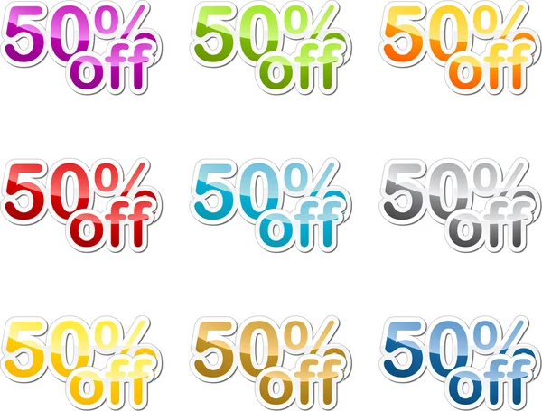 Stock image Fifty percent off sticker