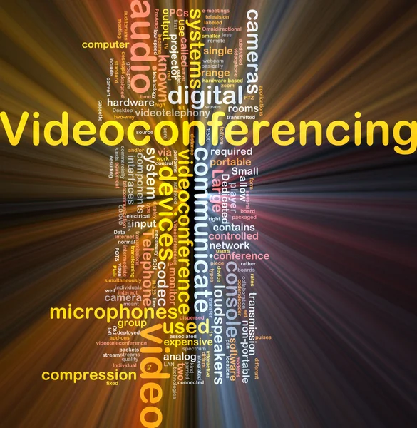 Videoconferencing background concept glowing — Stock Photo, Image