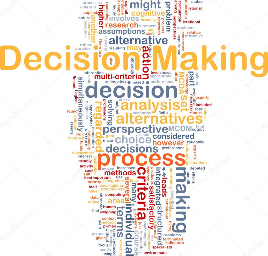 Decision making background concept