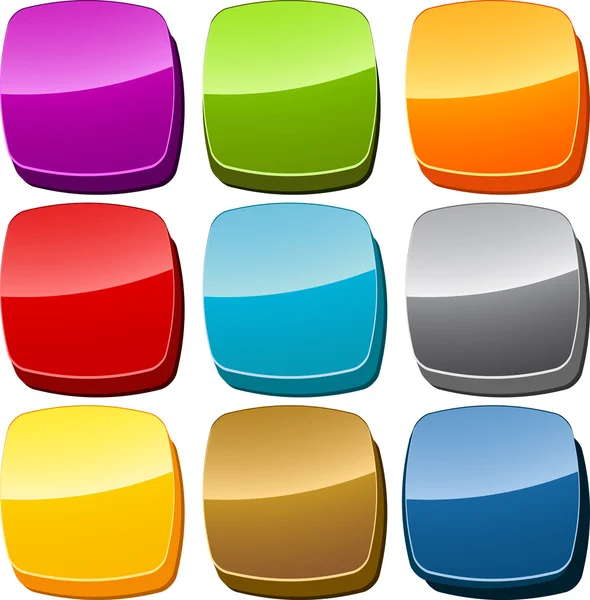 Conjunto de botão ícone em branco — Fotografia de Stock