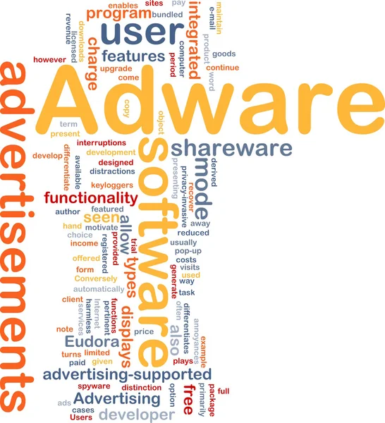 Adware background concept — Stock Photo, Image