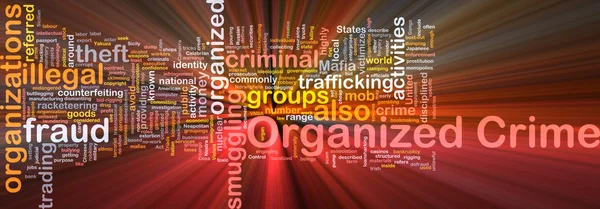 Organized crime background concept glowing — Stock Photo, Image