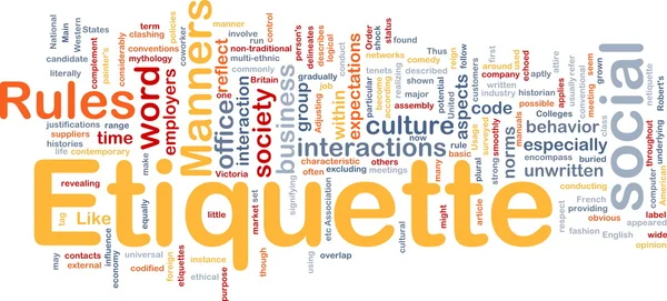Etiquette background concept — Stock Photo, Image