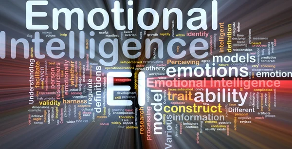 Emotional intelligence background concept glowing — Stock Photo, Image