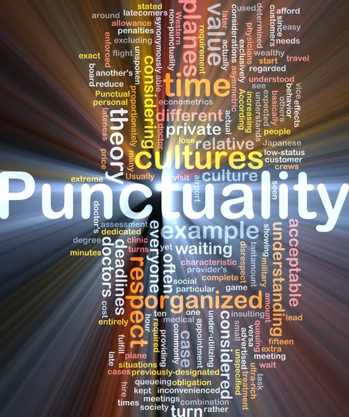 Punctuality background concept glowing — Stock Photo, Image