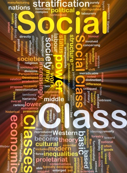 Sociale klasse achtergrond concept gloeien — Stockfoto