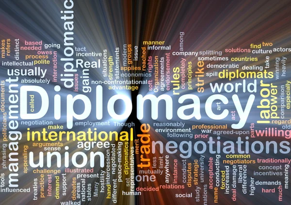 Diplomacy background concept glowing — Stock Photo, Image
