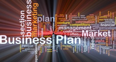 Business plan background concept glowing clipart