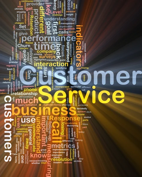 Kunden bakgrund servicekoncept glödande — Stockfoto