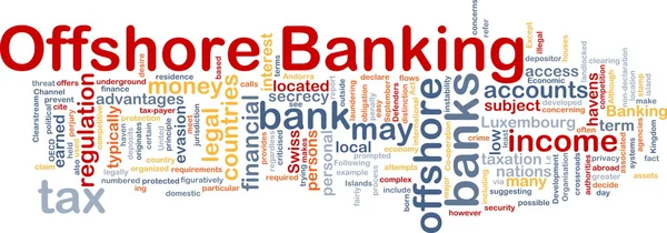 Offshore banking bakgrund koncept — Stockfoto