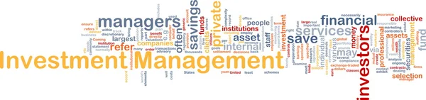 Koncepcji zarządzania w tle inwestycji — Zdjęcie stockowe