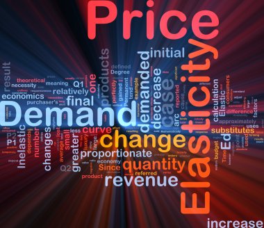 Price elasticity background concept glowing clipart