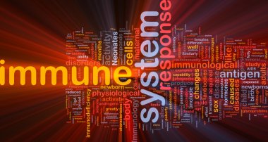 Immune system background concept glowing clipart