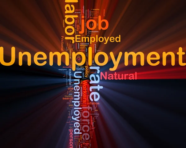 Unemployment job background concept glowing — Stock Photo, Image