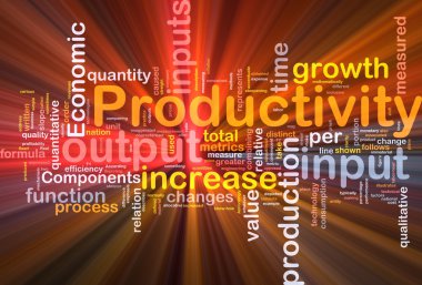 Productivity background concept glowing clipart