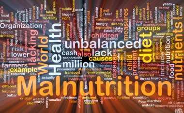 Malnutrition background concept glowing clipart