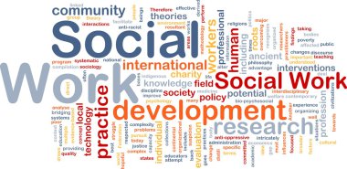 Social work background concept clipart