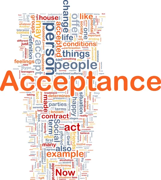 Acceptance background concept — Stock Photo, Image