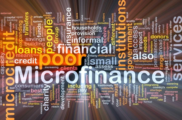 Microfinance background concept glowing — Stock Photo, Image