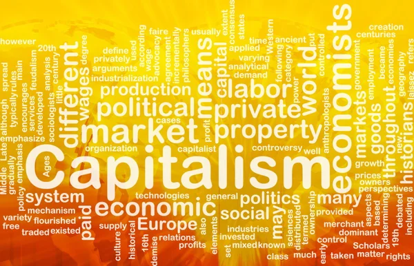Capitalism management word cloud — Stock Photo, Image
