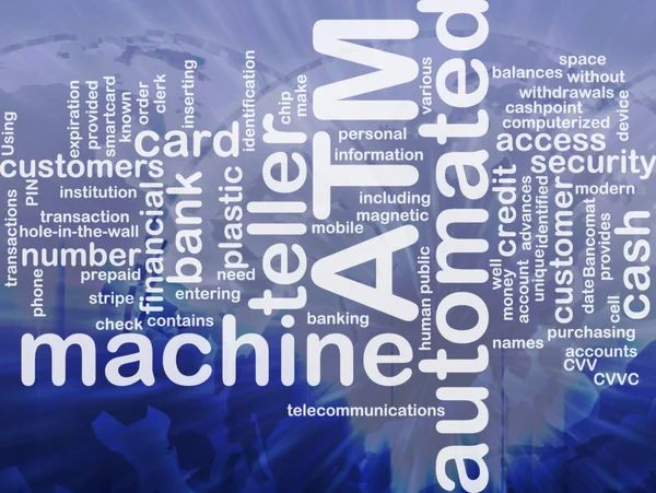 ATM word cloud — Stock Photo, Image