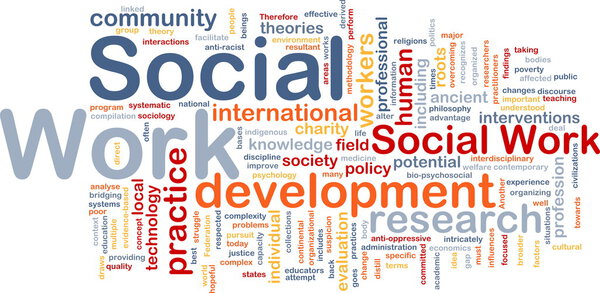 Social work background concept