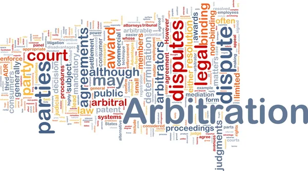 Arbitration background concept Stock Image