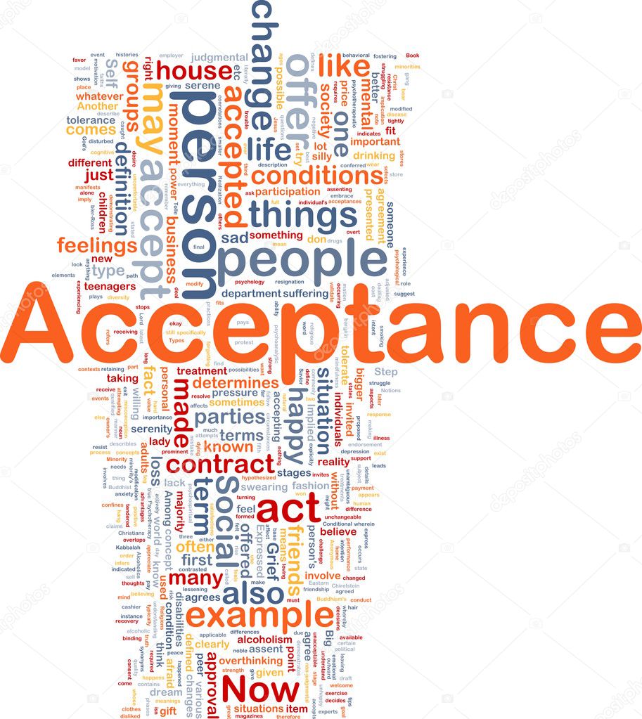 Acceptance background concept