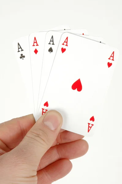 Aces in hand — Stock Photo, Image