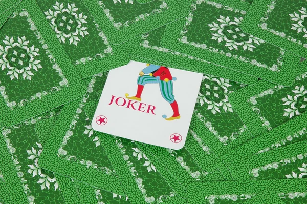 Joker i kort — Stockfoto