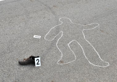 Murder in the street clipart