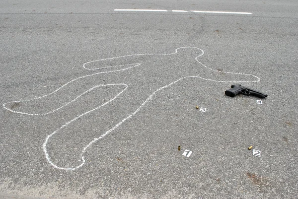 Murder in the street — Stock Photo, Image