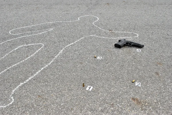 Murder in the street — Stock Photo, Image