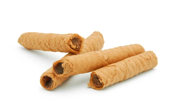 Wafer sticks with chocolate — Stock Photo, Image
