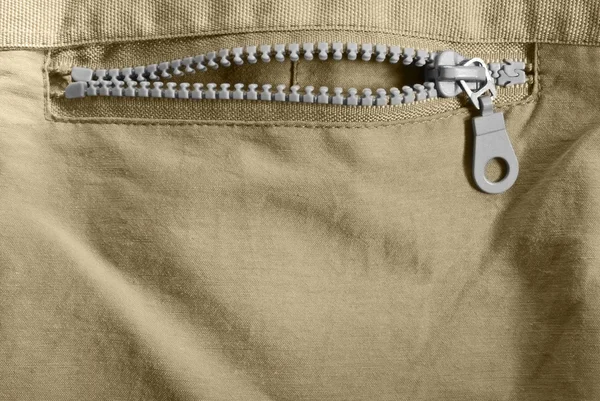 Pocket zipper — Stock Photo, Image