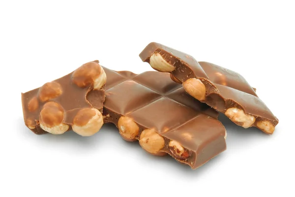 Шоколад и орехи — стоковое фото
