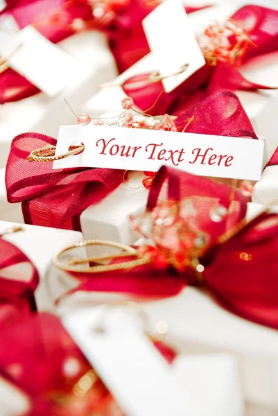 Presents with label — Stock Photo, Image