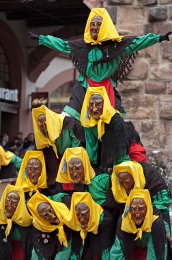 Freiburg, Almanya tarihi karnaval maskesi törende