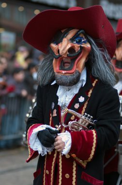 Freiburg, Almanya tarihi karnaval maskesi törende