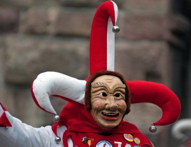 Mask parade at the historical carnival in Freiburg, Germany clipart