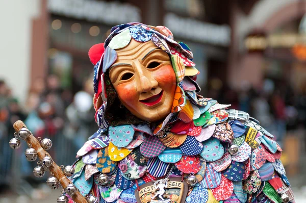 Sfilata in maschera al carnevale storico di Friburgo, Germania — Foto Stock